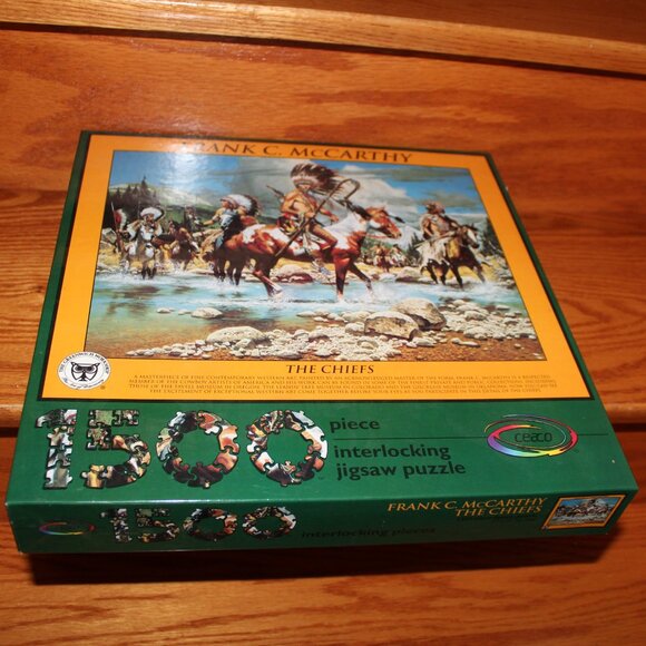 3/$188❤️sealed vintage 1993 Frank C. McCarthy THE CHIEFS 1500pcs puzzle Ceaco - Picture 5 of 6